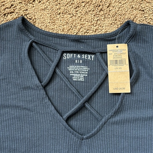Womens American Eagle Soft & Sexy Rib Tee - XS - Picture 3 of 6